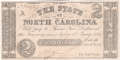 United States Of America North Carolina, 2 Dollars, 1866